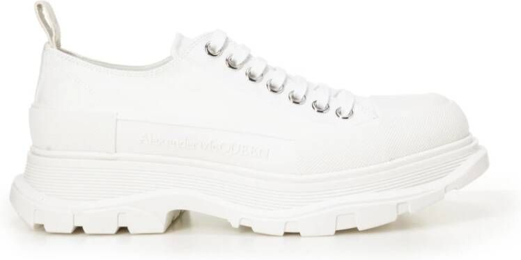 Alexander mcqueen Witte Veterschoenen met Rubberen Neuskap White