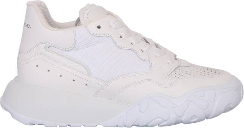 Alexander McQueen Witte Geperforeerde High Top Sneakers