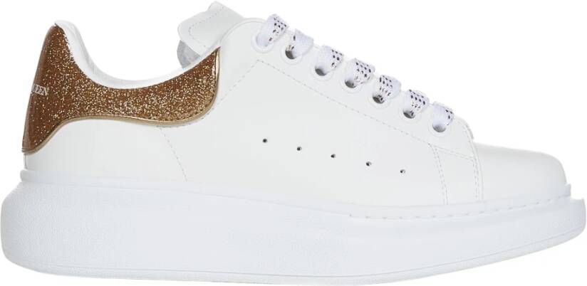 Alexander mcqueen Witte Glitter Sneakers voor Dames Wit Dames
