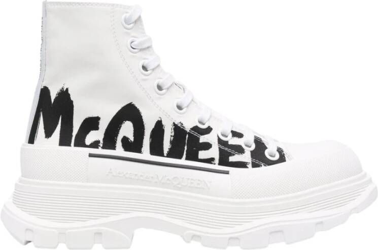 alexander mcqueen Witte High-Top Platform Sneakers Wit Heren