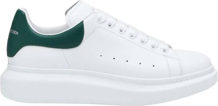 Alexander McQueen Witte Kalfsleren Modieuze Sneakers