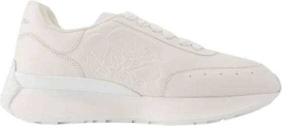 Alexander McQueen Witte Leren Dames Sneakers Sprint Runner
