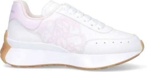 alexander mcqueen Witte Leren Modieuze Sneakers voor Dames Wit Dames