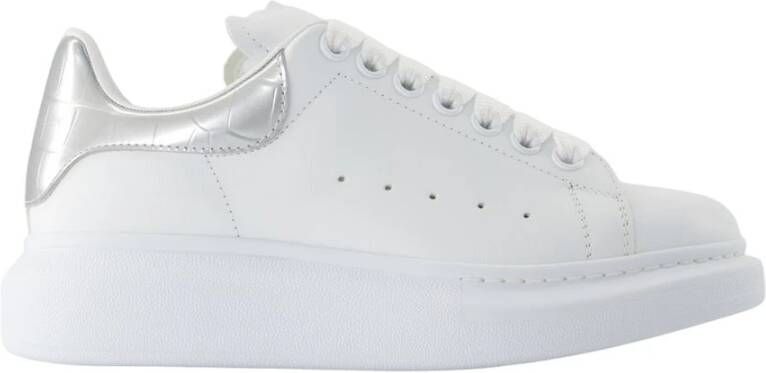 Alexander McQueen Witte Leren Oversized Sneakers