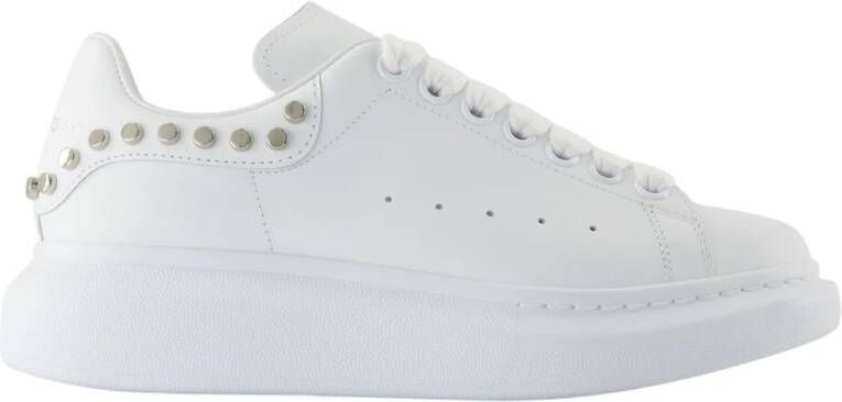 Alexander McQueen Witte Leren Oversized Sneakers