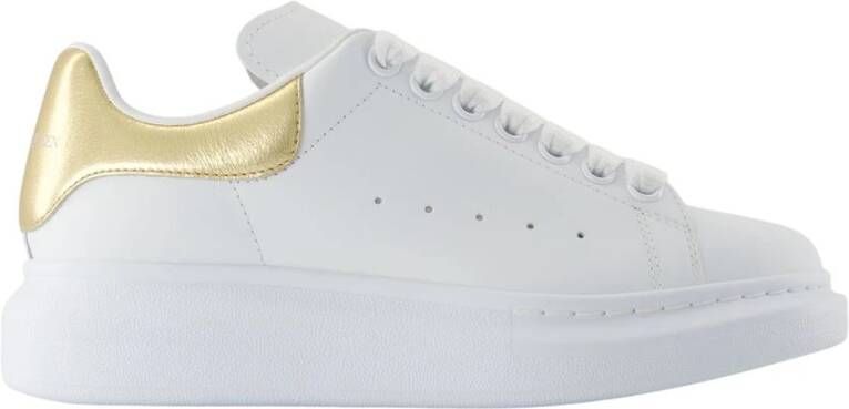 Alexander McQueen Witte Leren Oversized Sneakers