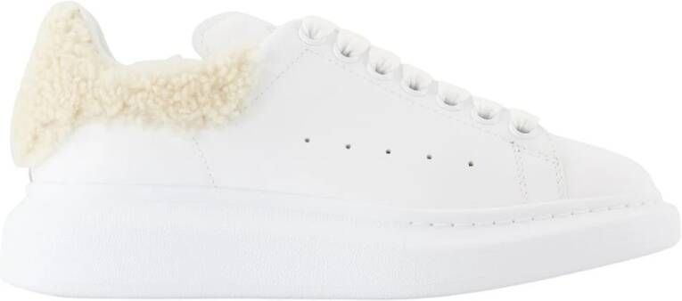 Alexander McQueen Witte Leren Oversized Sneakers