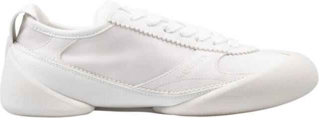Alexander McQueen Witte Leren Sneakers