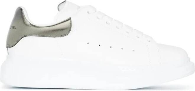 Alexander McQueen Witte Leren Sneakers 9042
