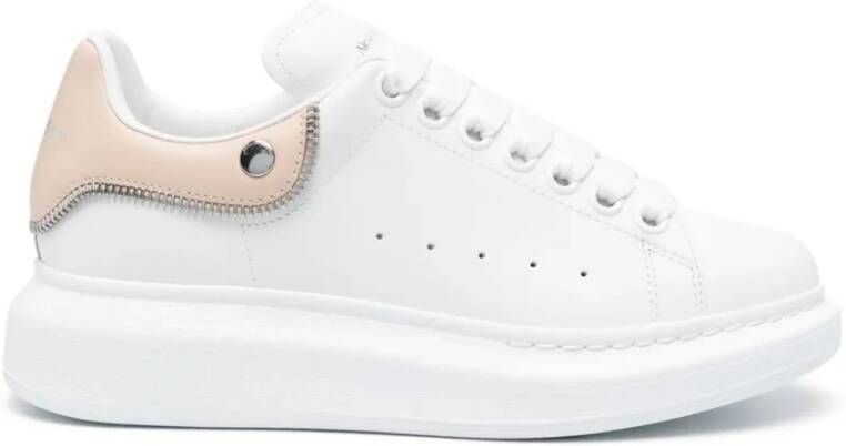 Alexander McQueen Witte Leren Sneakers Chic Design