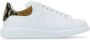 Alexander McQueen Witte Leren Sneakers met Bedrukte Hiel - Thumbnail 1