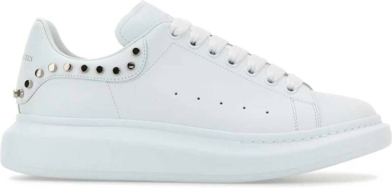 Alexander McQueen Witte Leren Sneakers met Hak