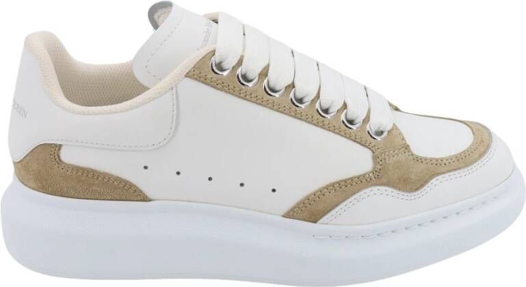 alexander mcqueen Witte Leren Sneakers met Logo White Dames