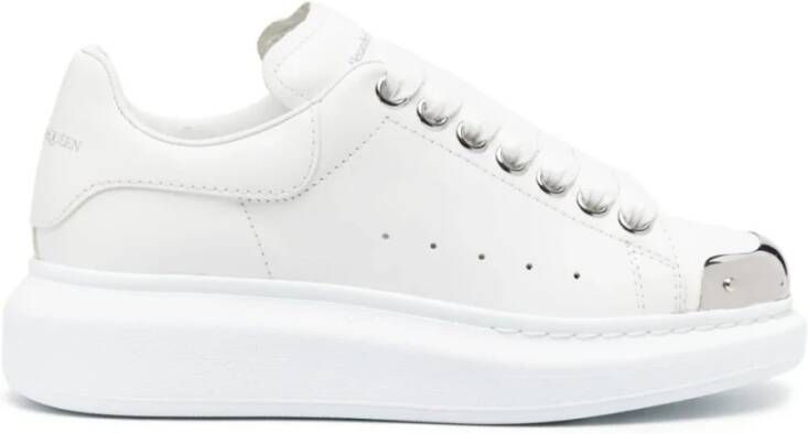 Alexander mcqueen Witte Leren Sneakers met Stijlvolle Details White Dames