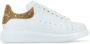 Alexander McQueen Witte leren sneakers met suède hiel - Thumbnail 1