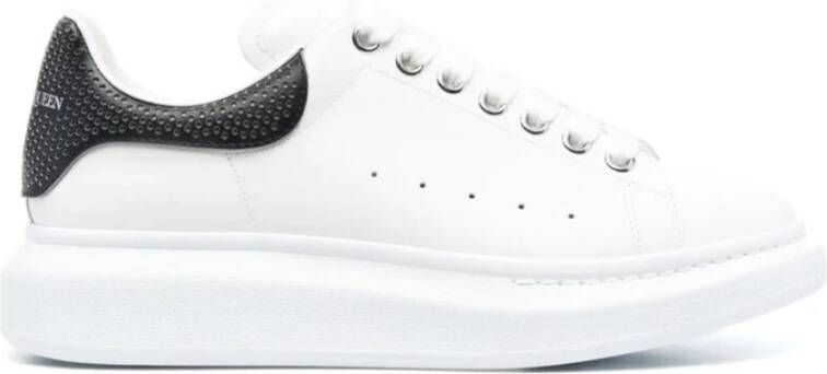 Alexander McQueen Witte Leren Sneakers Stijlvol Geperforeerd