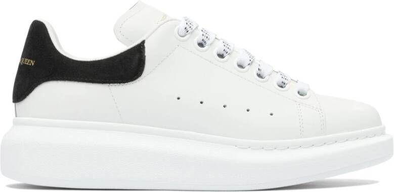 Alexander McQueen Witte Leren Sneakers Stijlvol Ontwerp