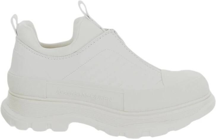 Alexander mcqueen Witte Leren Tread Sneakers White Heren