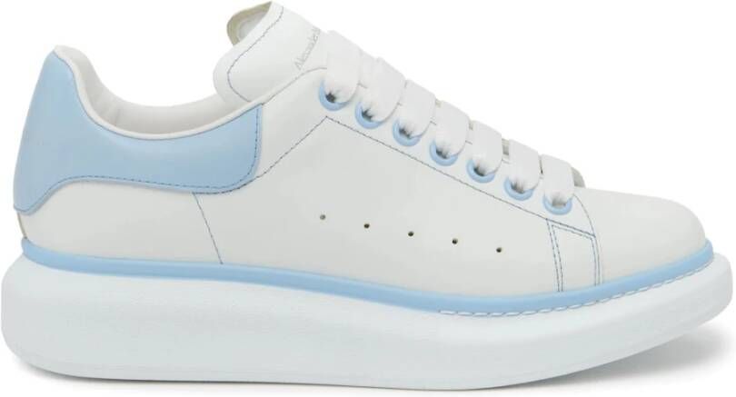 Alexander mcqueen Witte Oversized Sneakers met Blauwe Hiel Multicolor Dames