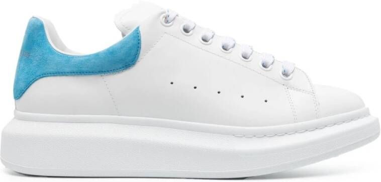 Alexander mcqueen Witte Oversized Sneakers met Blauwe Spoiler White Heren