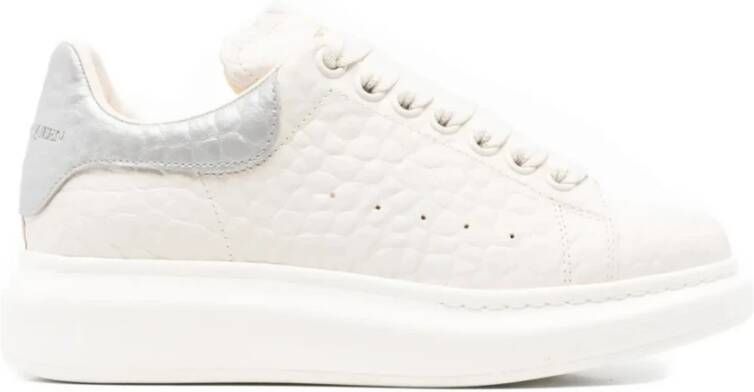 Alexander McQueen Witte Oversized Sneakers Off-White Zilver