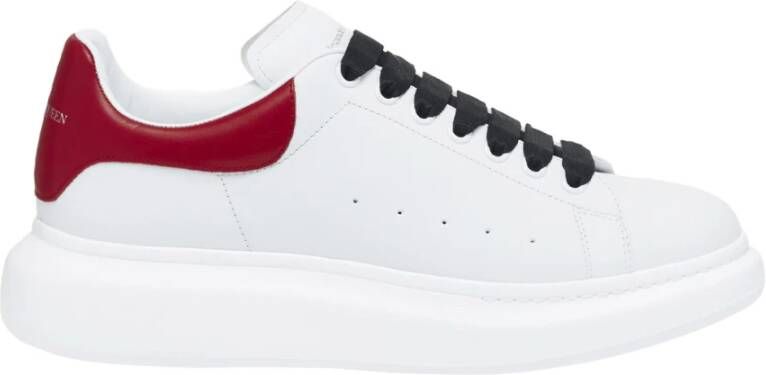 Alexander McQueen Witte Rode Oversized Sneakers
