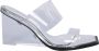 Alexander McQueen Witte sandalen met acrylglazen hak - Thumbnail 1