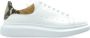 Alexander McQueen Witte Snakeskin Veterschoen - Thumbnail 1