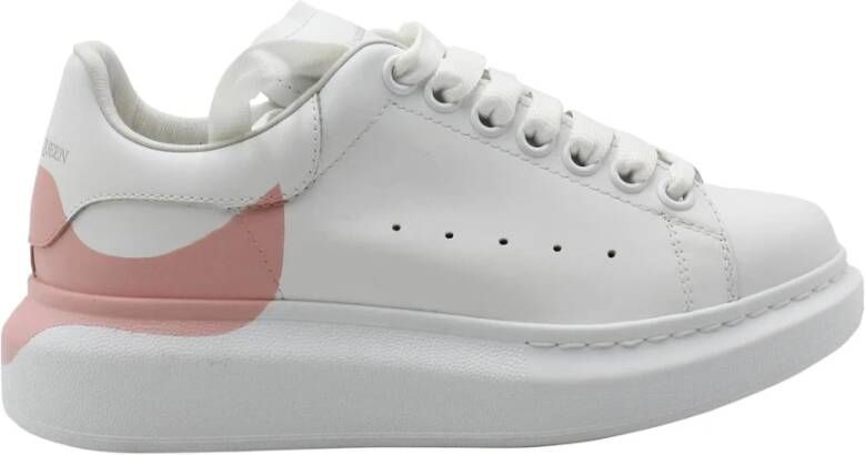 Alexander McQueen Witte Sneakers Geperforeerde Ronde Neus