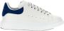 Alexander McQueen Witte Sneakers met Blauwe Suède Spoiler - Thumbnail 1