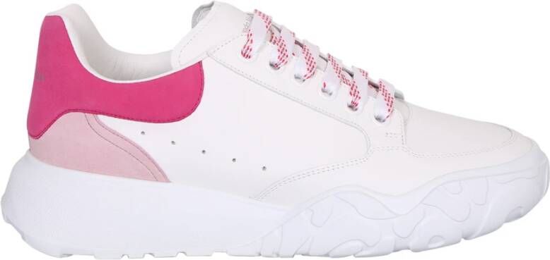 Alexander McQueen Witte Sneakers met Suède Panelen