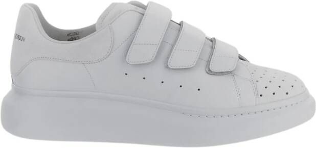 Alexander mcqueen Witte Sneakers van Kalfsleer met Sluitbandjes White Heren