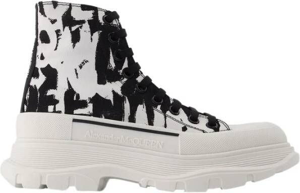 alexander mcqueen Witte Stoffen Tread Slick Sneakers Wit Dames