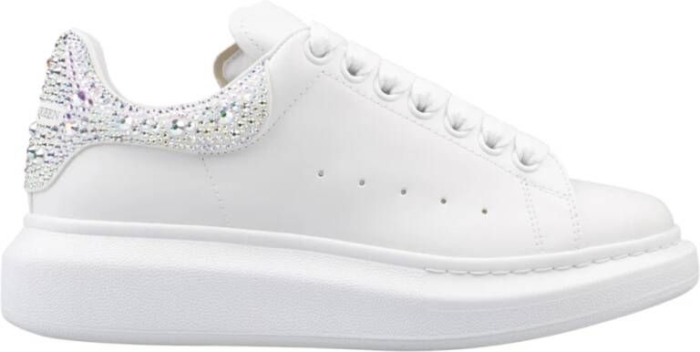 Alexander McQueen Witte Strass Spoiler Sneakers