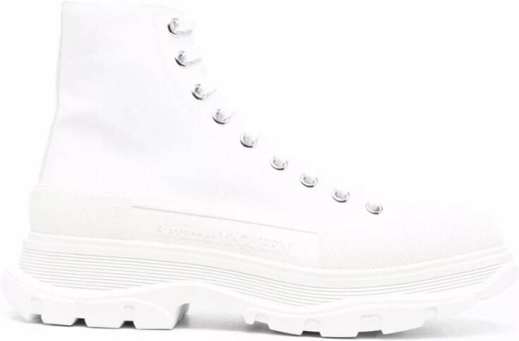 alexander mcqueen Witte Tread Slick High-Top Sneakers Wit Heren