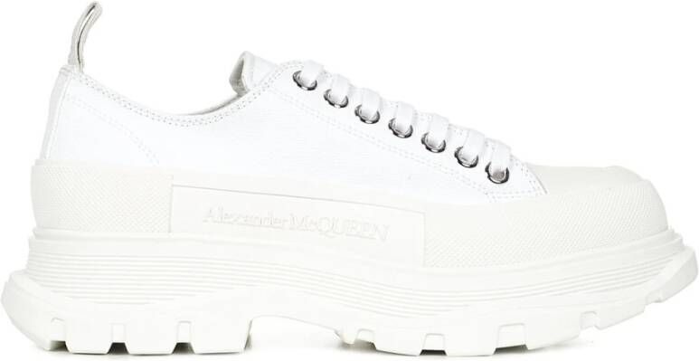 Alexander mcqueen Witte Veterschoenen met Rubberen Neuskap White