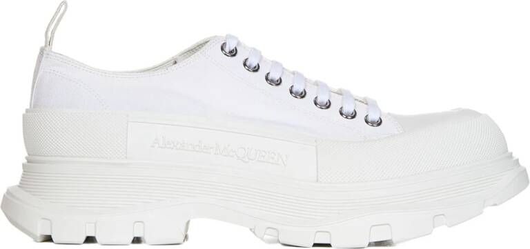 Alexander mcqueen Witte Veterschoenen met Rubberen Neuskap White