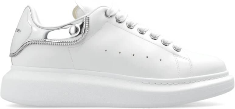 Alexander McQueen Witte Zilveren Dames Sneakers met Logo