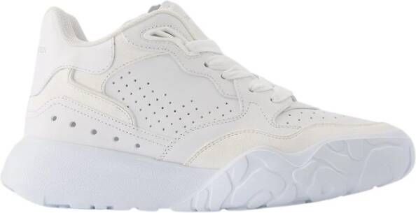Alexander mcqueen Nieuwe hof sneakers in wit zilverleer Wit Dames