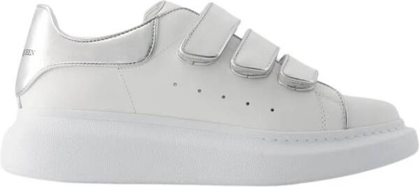 Alexander mcqueen Witte Zilveren Leren Oversized Sneakers White Dames