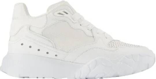 Alexander mcqueen Witte Zilveren Leren Sneakers White Dames