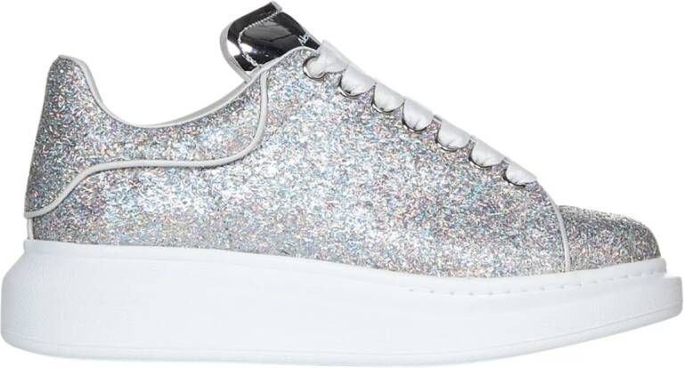 alexander mcqueen Zilveren Glitter Sneakers Aw23 Grijs Dames