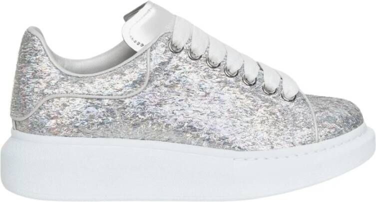 Alexander mcqueen Zilveren Glitter Sneakers Modestatement Gray Dames