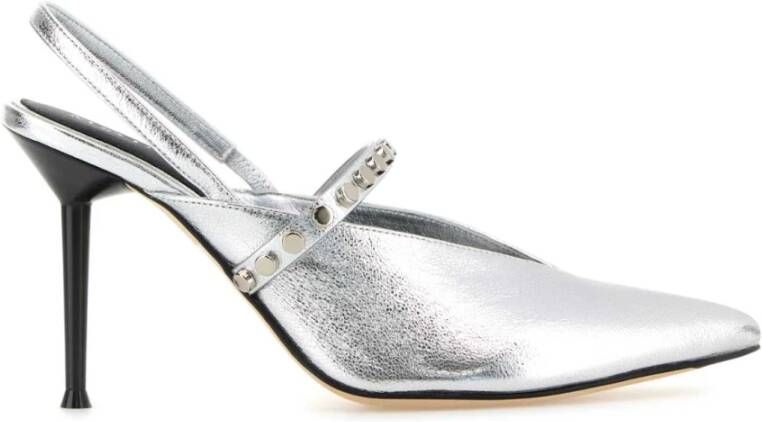 Alexander McQueen Zilveren Leren Revel Pumps Sandalen