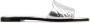 Alexander mcqueen Sandalen Flat Leather Slide Sandal in zilver - Thumbnail 1