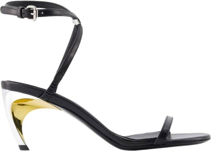 Alexander McQueen Zwarte Armadillo Sandalen Kalfsleer