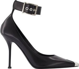 Alexander mcqueen Zwarte Boxcar Leren Laarzen Meerkleurig Dames