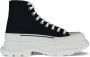 Alexander mcqueen Zwarte Canvas Hoge Sneakers Black Dames - Thumbnail 1