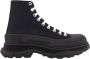 Alexander McQueen Zwarte Canvas Veterschoenen met Rubberen Zool - Thumbnail 1