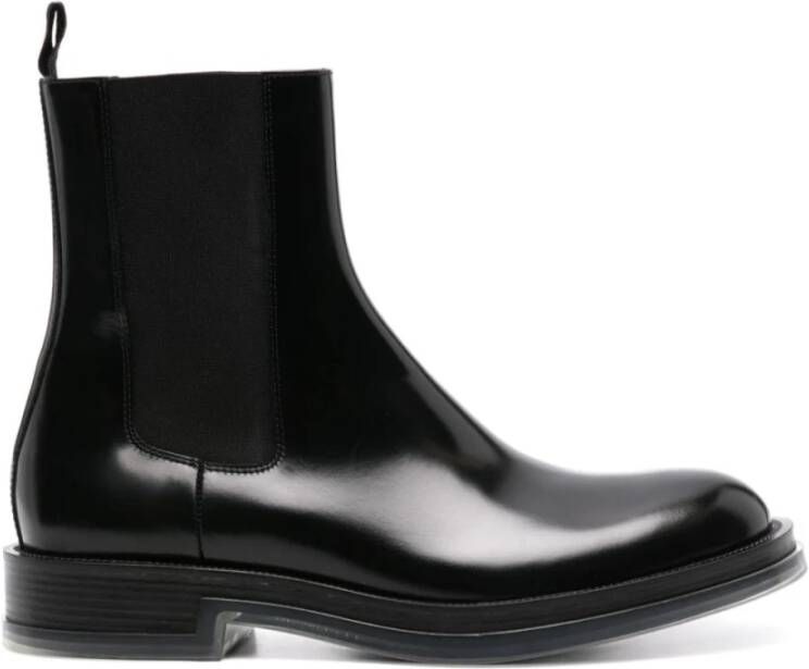 alexander mcqueen Zwarte Chelsea Float Laarzen Black Heren